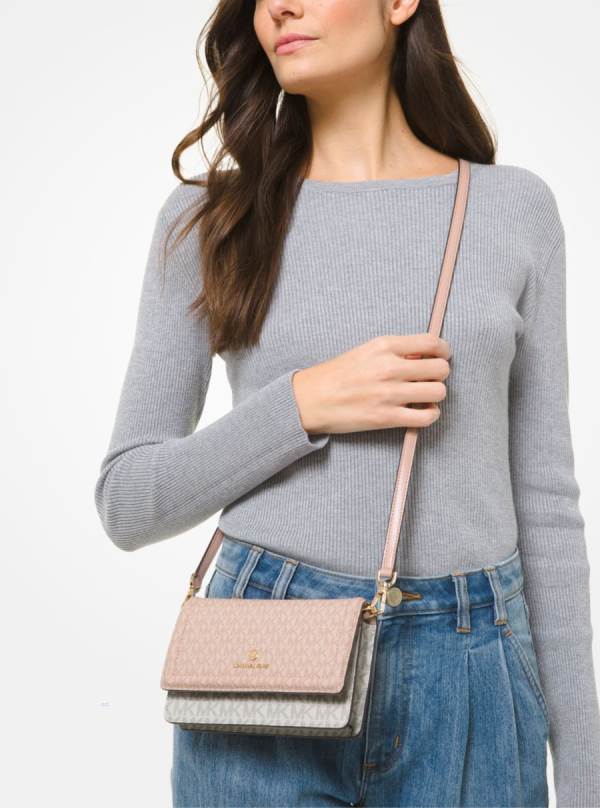 Damske Spojková Taška Michael Kors Jet Set Small Two-Tone Logo Smartphone Viacfarebný - Kabelky Michael Kors Akcia | OWIDQ-3106